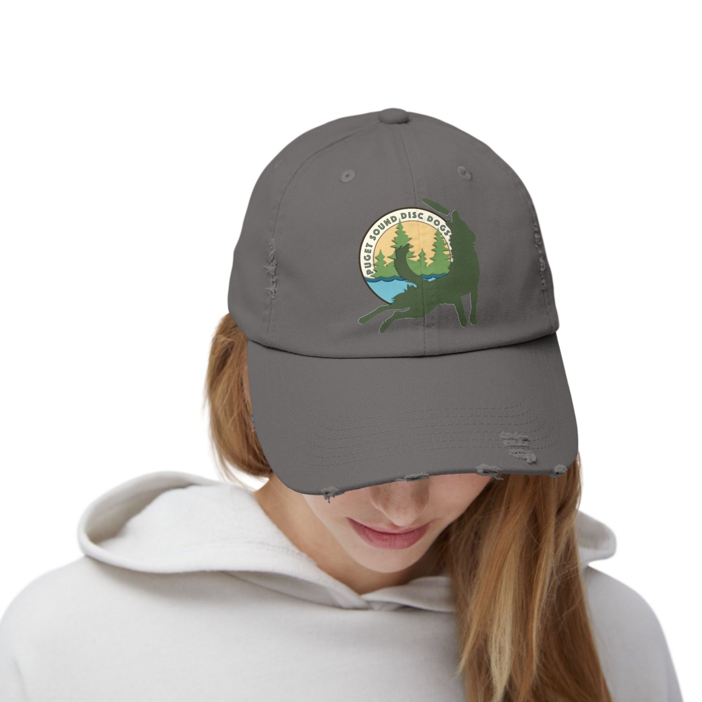 Puget Sound Disc Dogs Unisex Distressed Cap