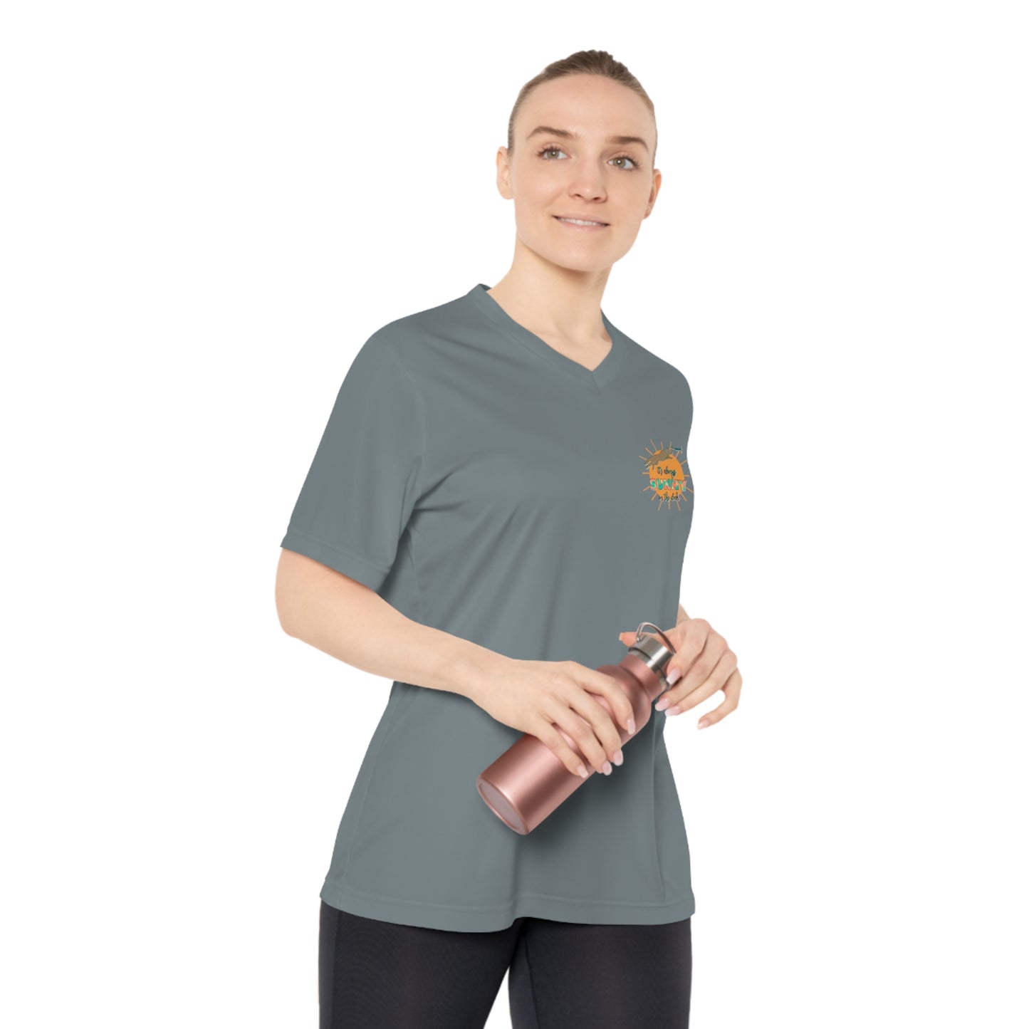 SUNNY Women's Performance V-Neck T-Shirt