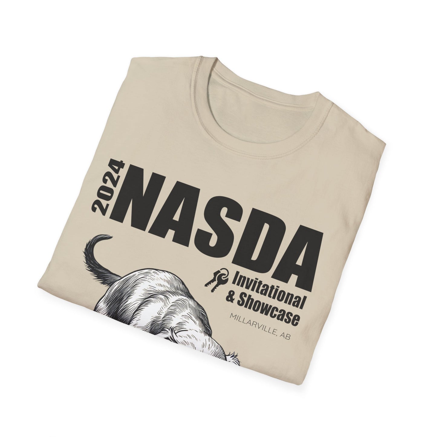 *Ginny, Geordie & Gerbils! * WIREHAIRED DACHSHUND - NASDA Unisex Softstyle T-Shirt
