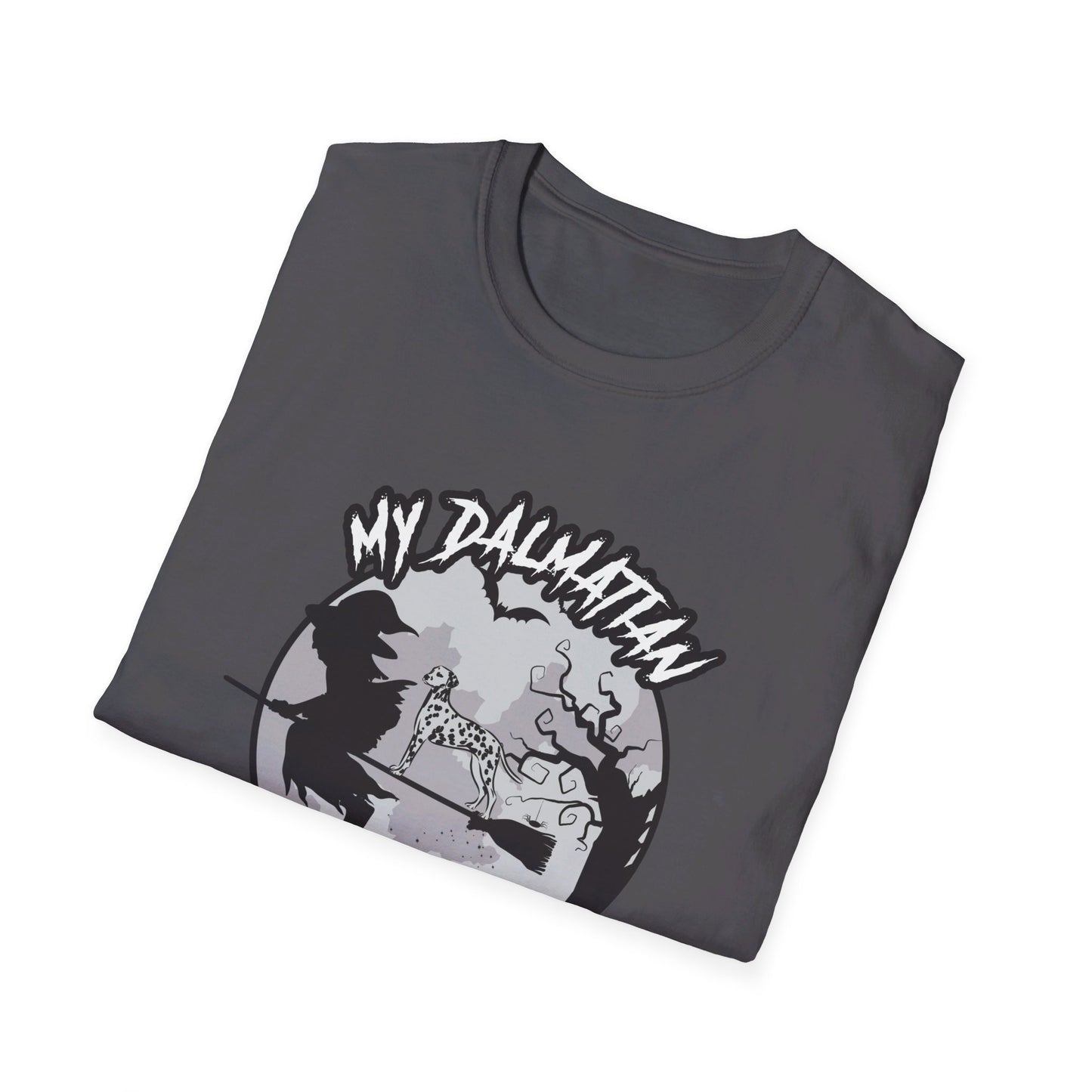 DALMATIAN RIDES SHOTGUN _ HALLOWEEN Unisex Softstyle T-Shirt