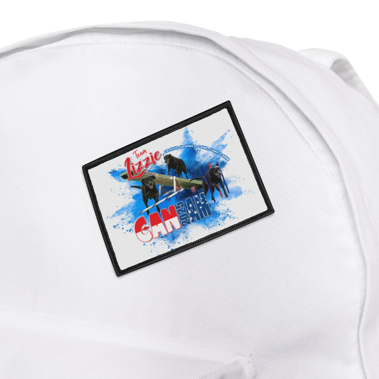 Copy of LIZZIE CAN AM Iron-On Patches white