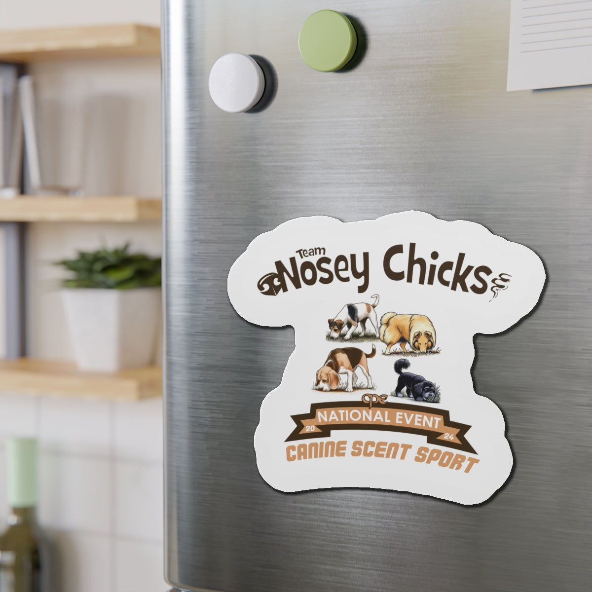 TEAM NOSEY CHICKS Die-Cut Magnets