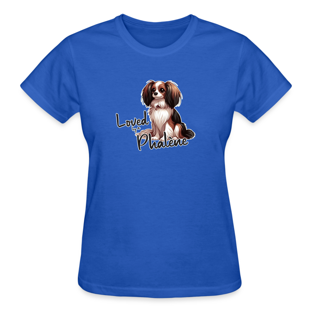 LOVED BY A PHALENE Ladies T-Shirt - royal blue