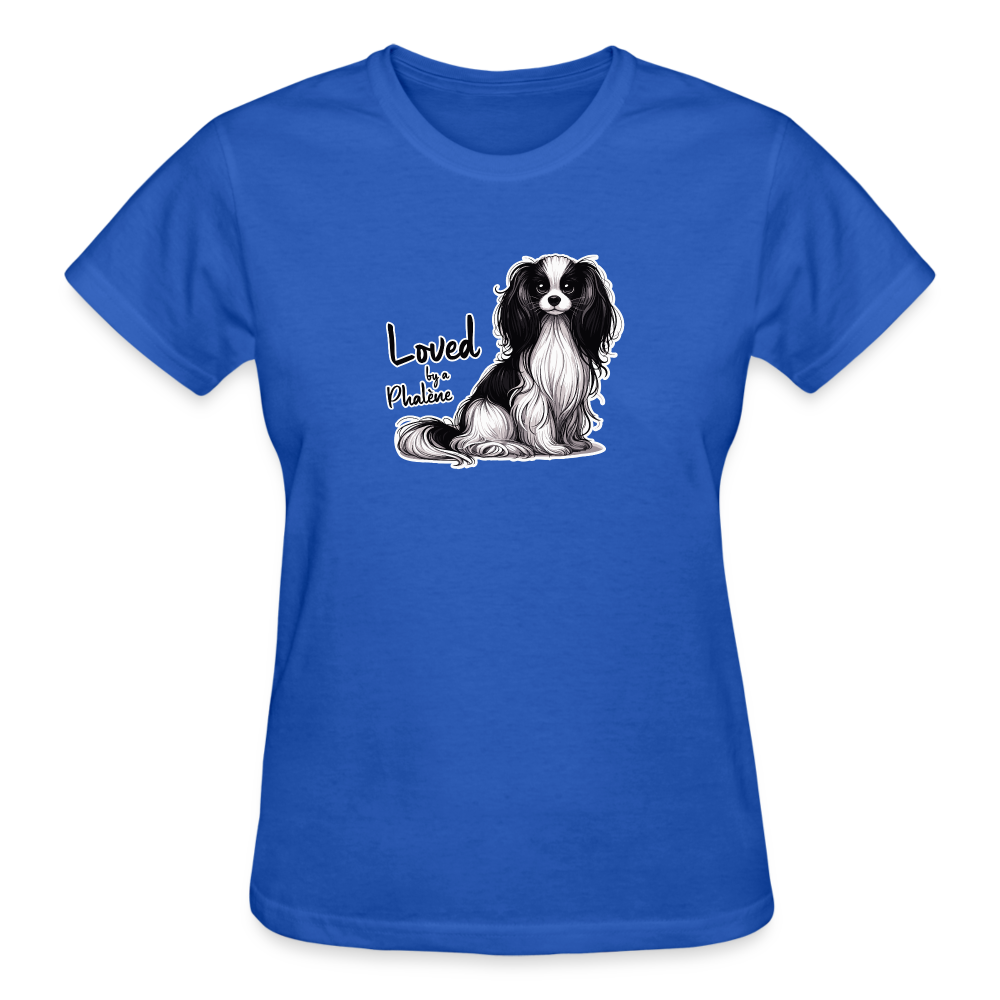 LOVED BY A Phalene Ladies T-Shirt - royal blue