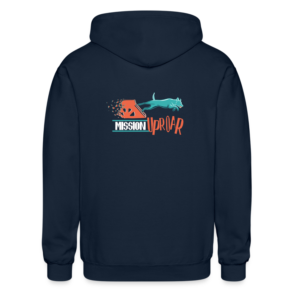 MISSION UPROAR Gildan Heavy Blend Adult Zip Hoodie - navy