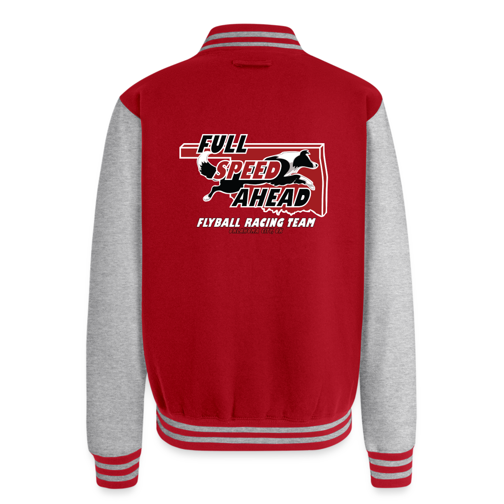 FULL SPEED AHEAD Letterman Jacket - red/heather grey