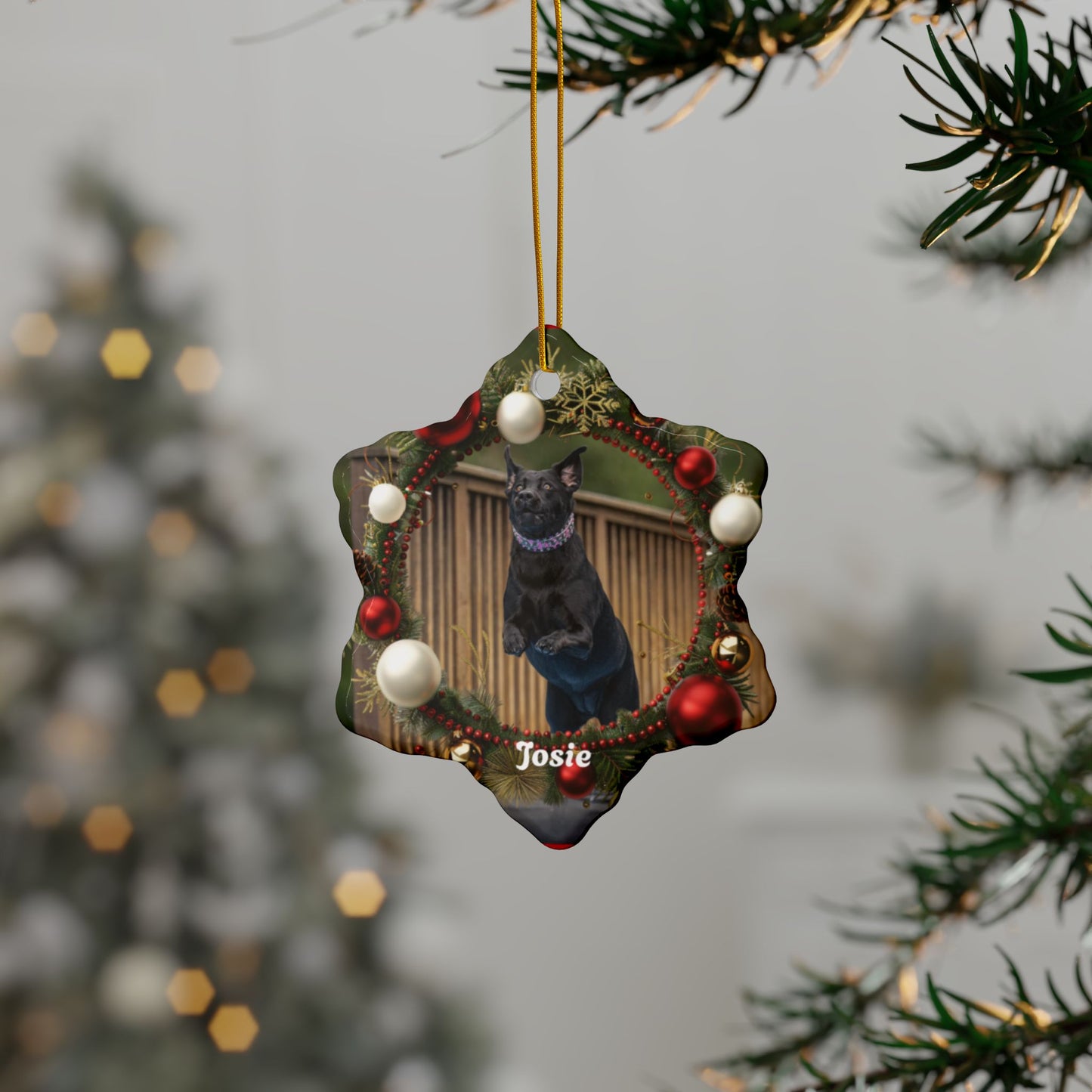 josie 2022 Ceramic Ornaments, Double-Sided