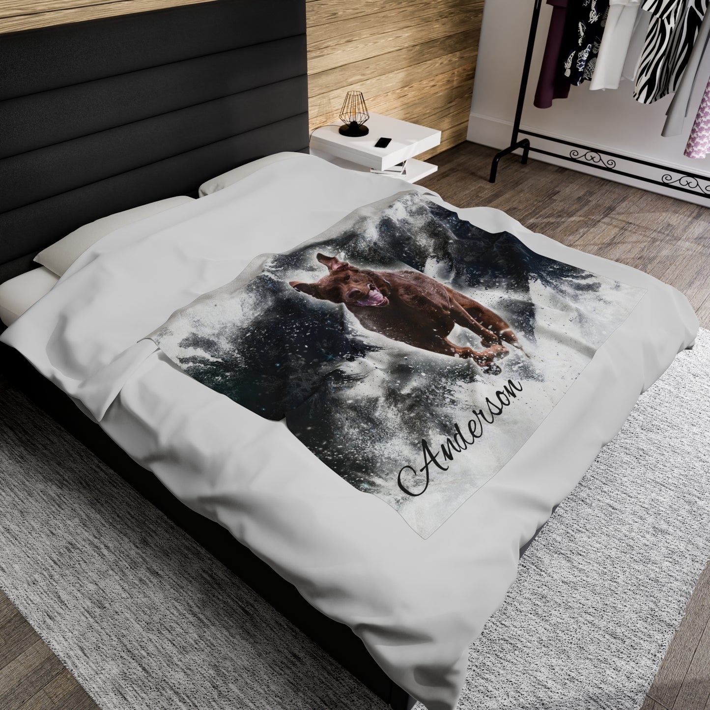 SNOWY ANDERSON Velveteen Plush Blanket
