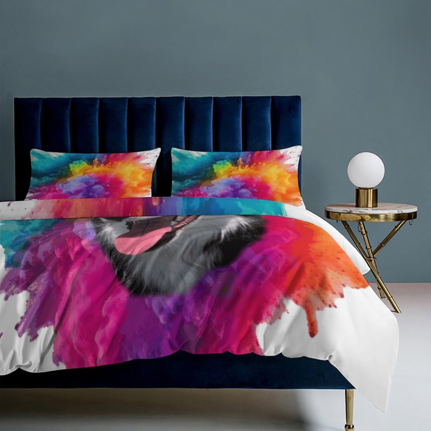 3-Piece Bedding Set-90"x90"/ 229x229cm (Dual-sided Printing)