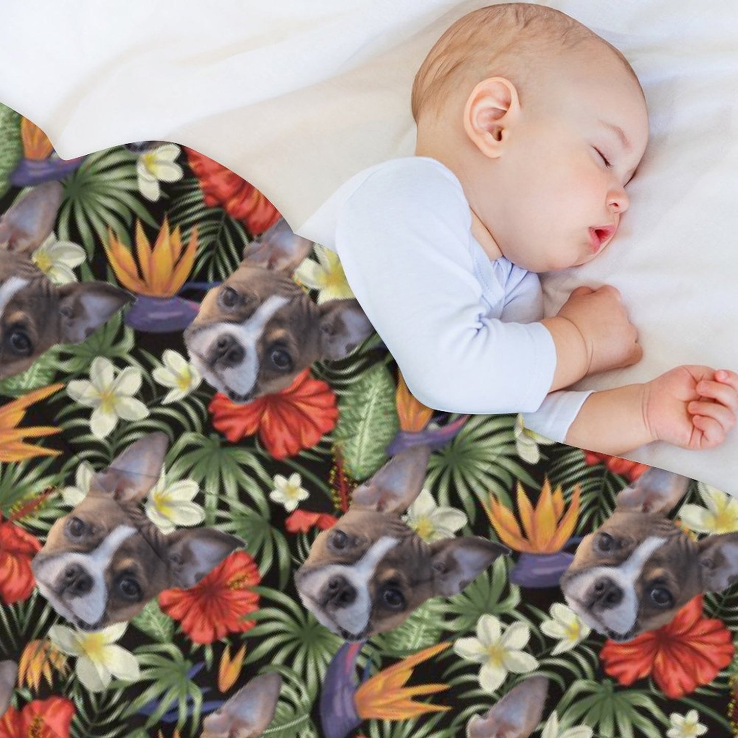 HAWAIIAN STYLE FACE - Flannel Throw Blanket-60"x80"