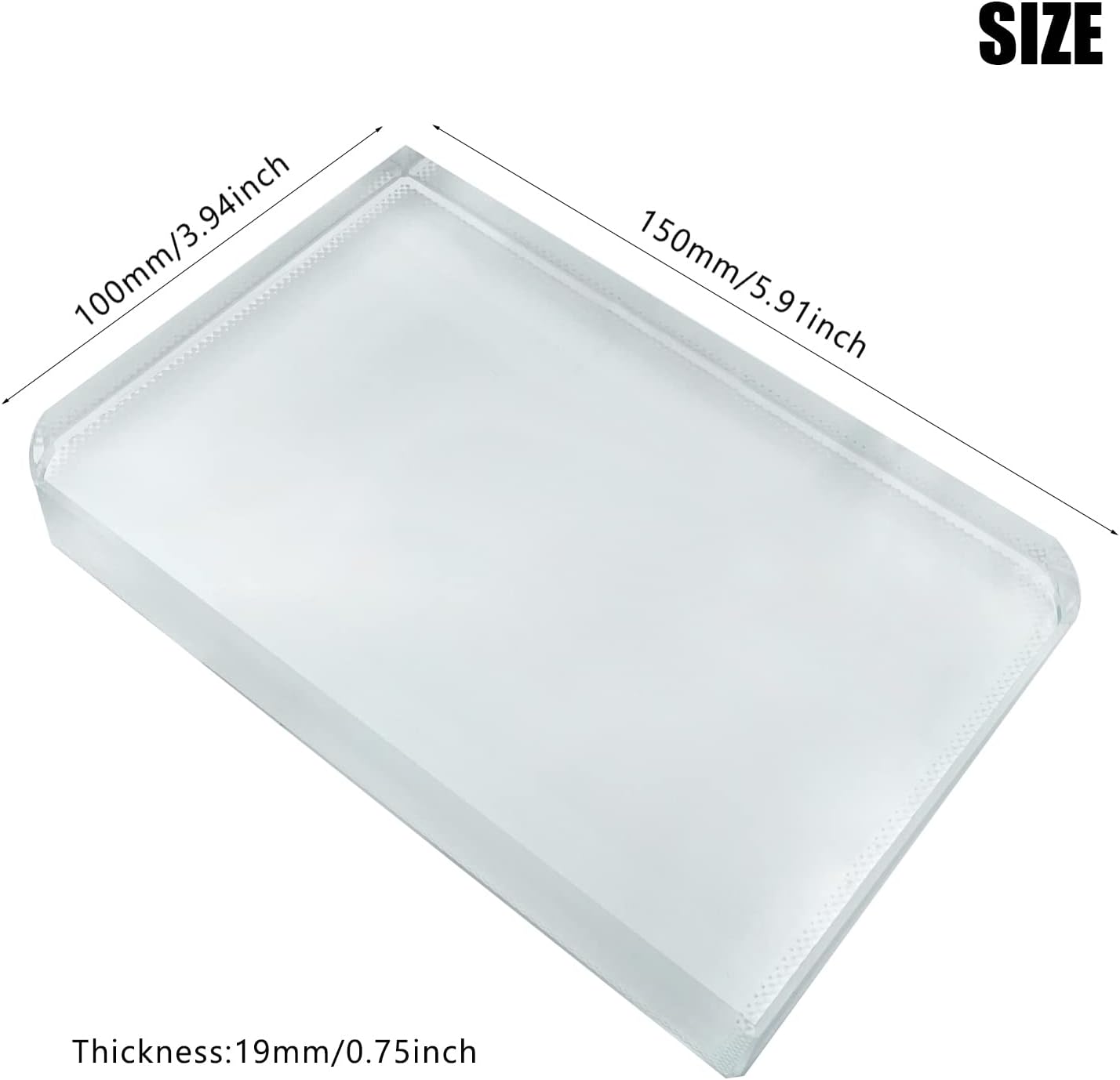 Crystal Award Plaque Tabletop Rectangle 4"x6"