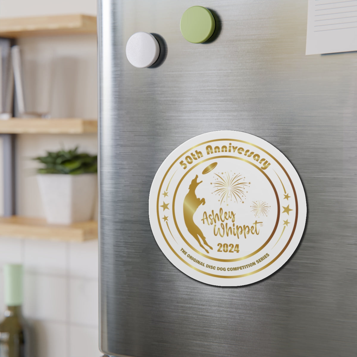 ASHLEY WHIPPET Die-Cut Magnets