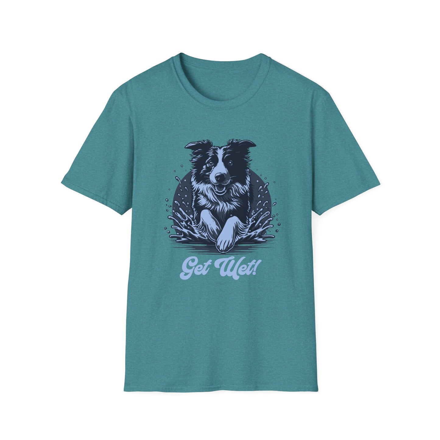GET WET - BORDER COLLIE Unisex Softstyle T-Shirt