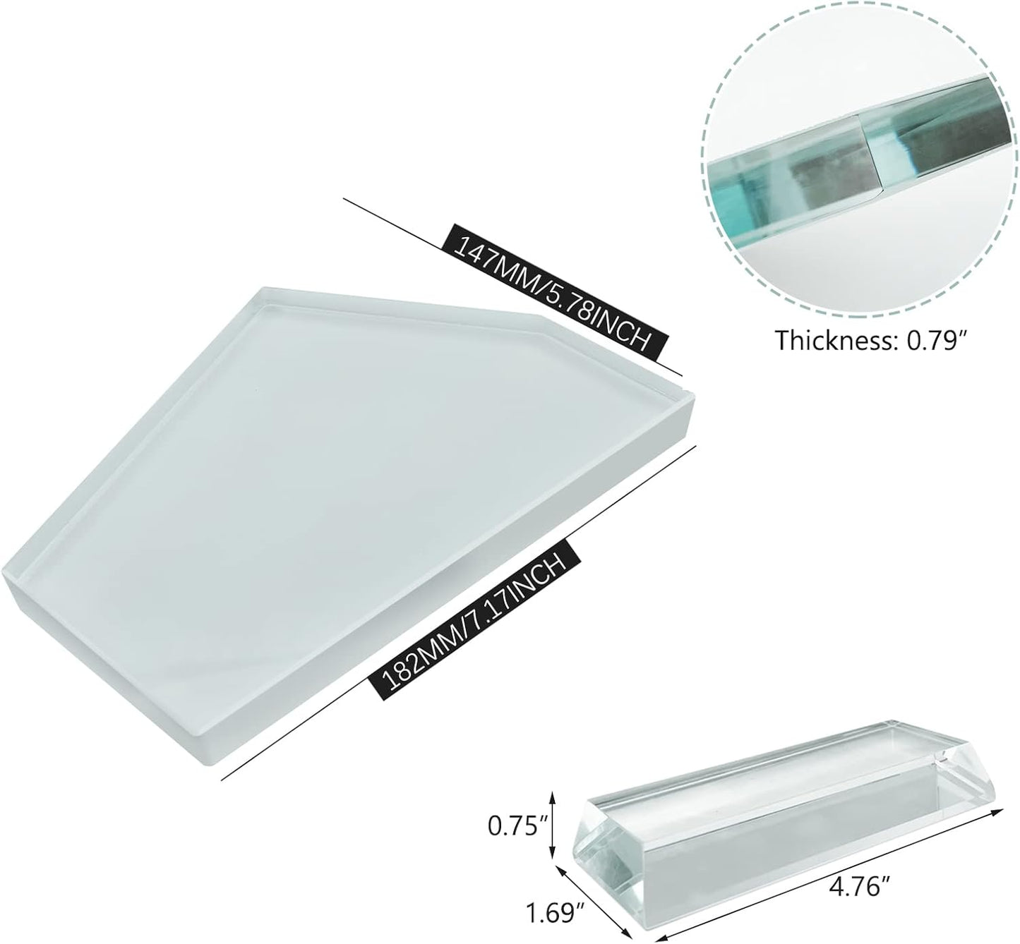 Crystal Award Plaque Tabletop (Irregular Shape)