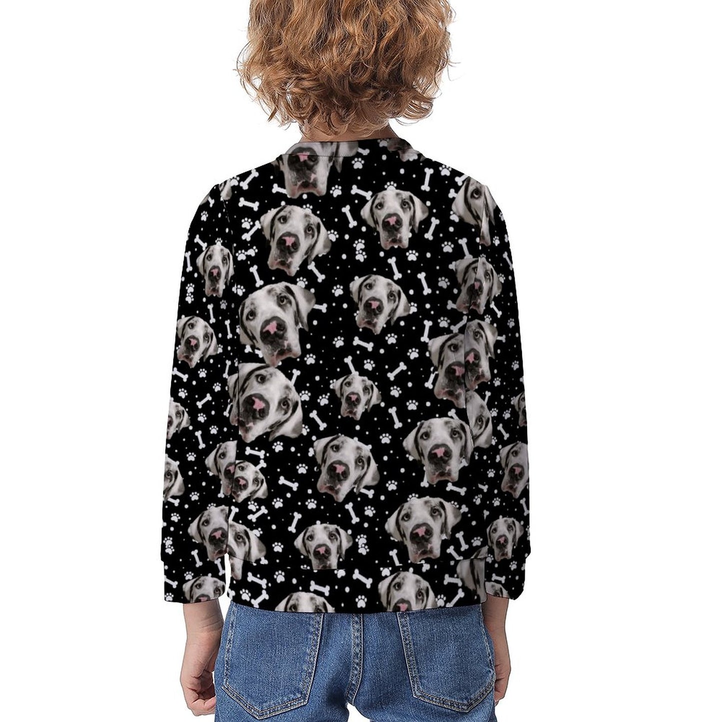 FACE w PAWS-n-BONES Kids' Sweatshirt