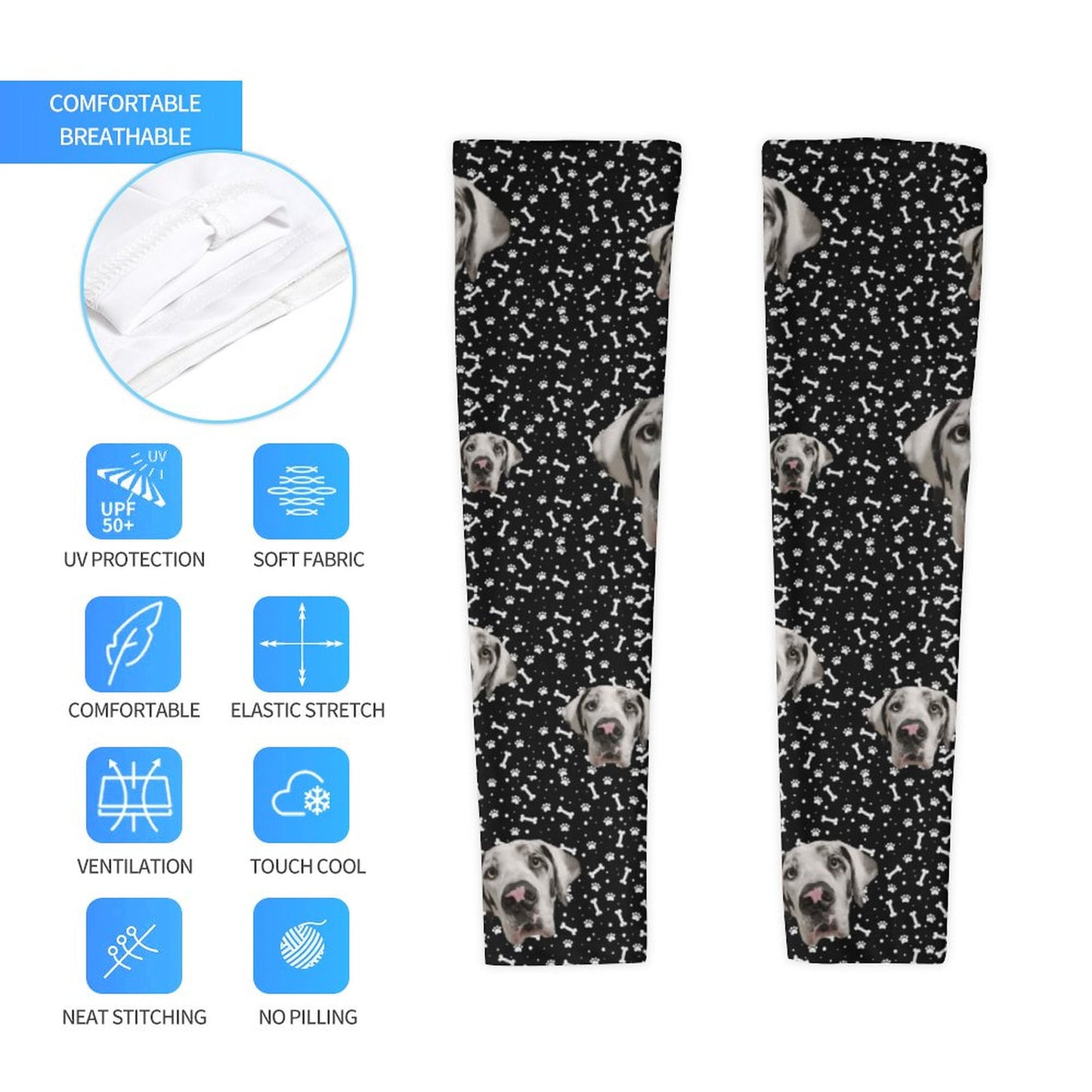 FACE w PAWS-n-BONES UV-Proof Arm Sleeves