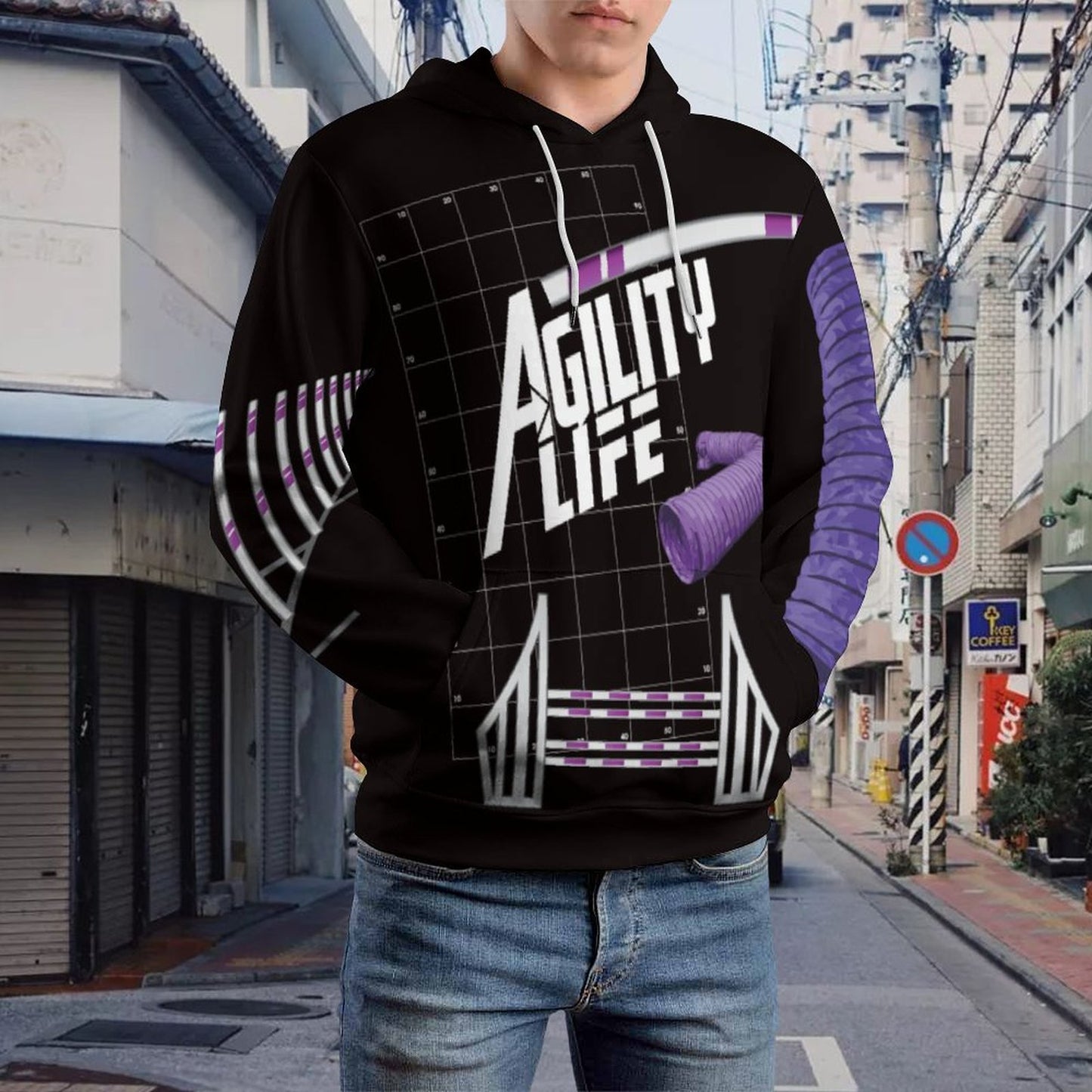 AGILITY LIFE BLACK Hoodie - Polyester
