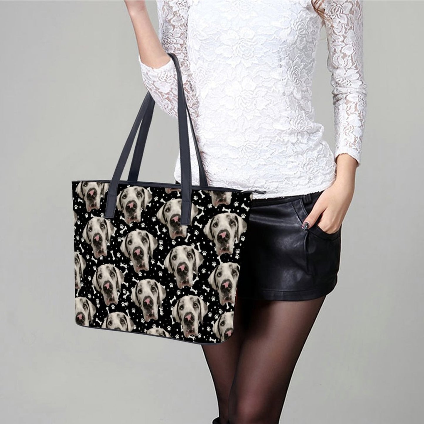 FACE w PAWS-n-BONES Tote Bag