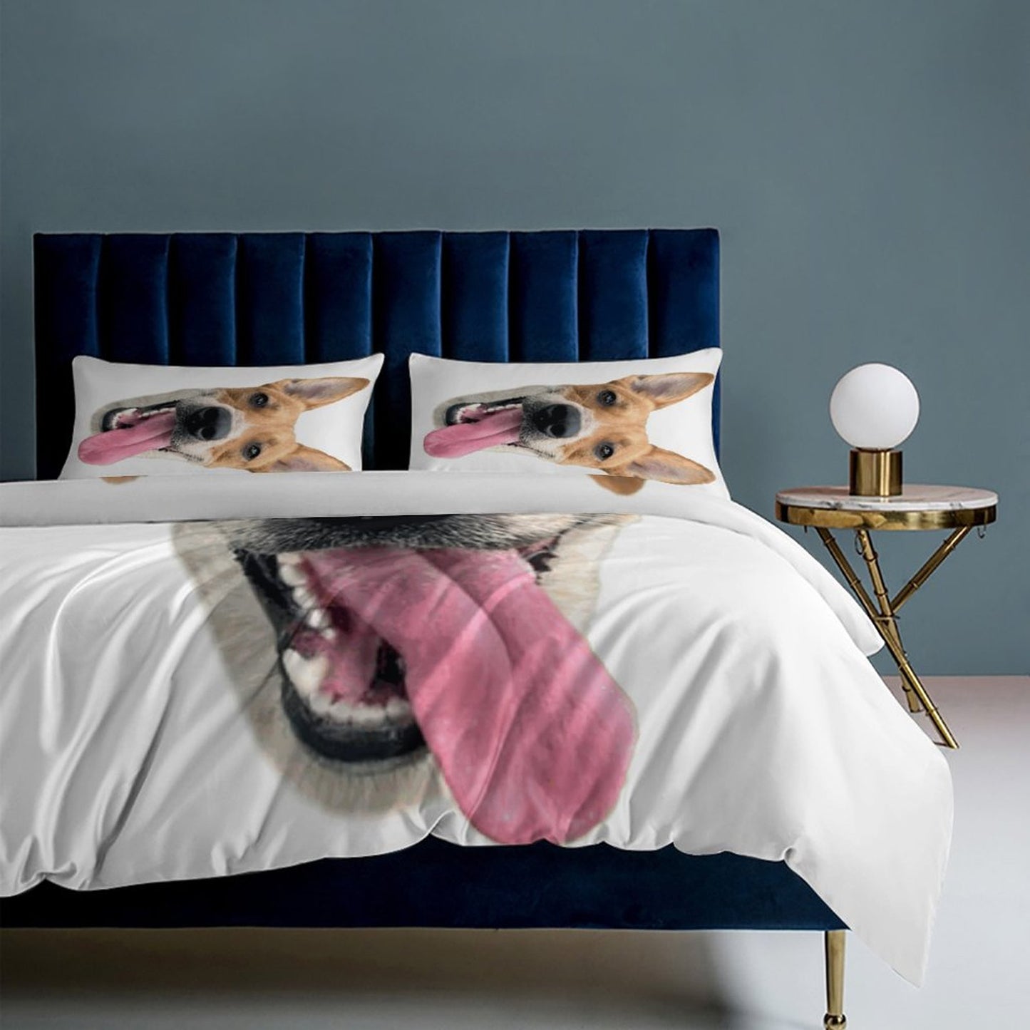 QUILL FACE - 3-Piece Bedding Set-86"×70"/ 218×177cm (Dual-sideed Printing)
