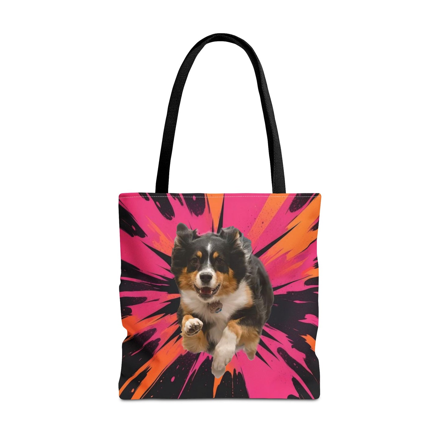 CHOOSE BACKGROUND! CUSTOM PINK ORANGE TOTE