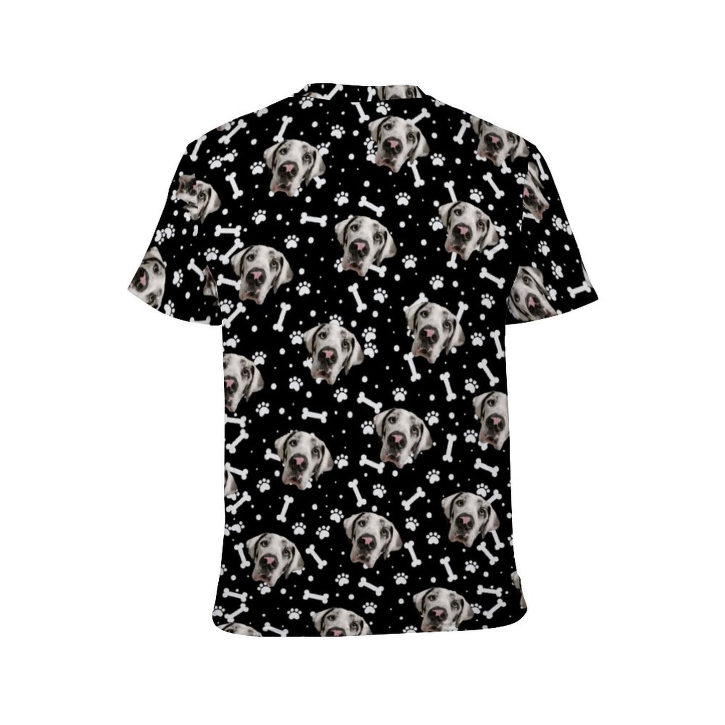 FACE w PAWS-n-BONES Men Short Sleeve Shirt
