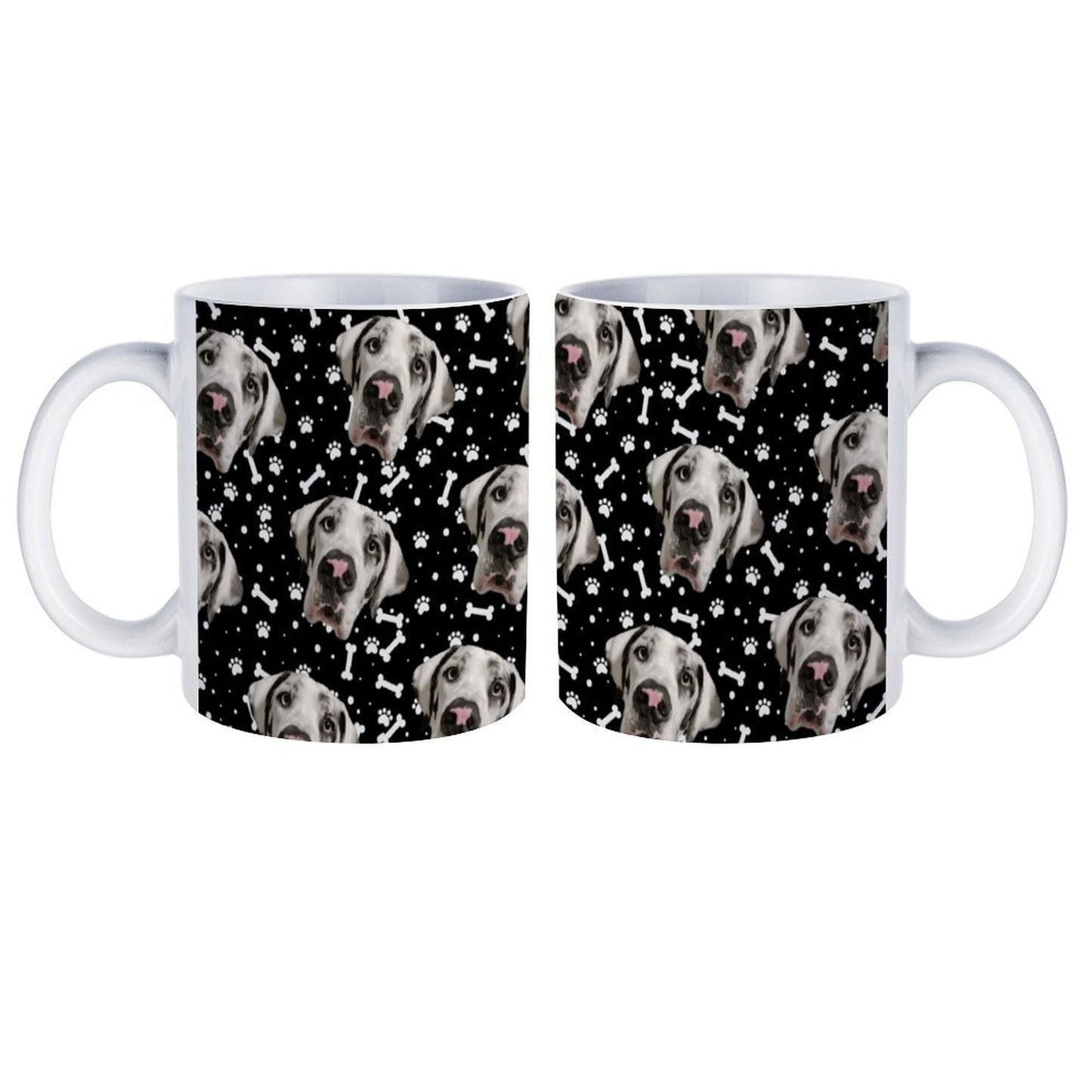 FACE w PAWS-n-BONES White Mug