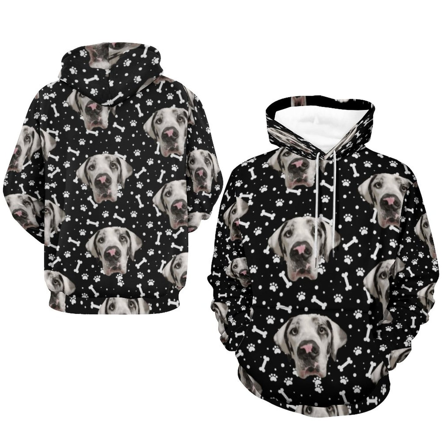 FACE w PAWS-n-BONES Hoodie