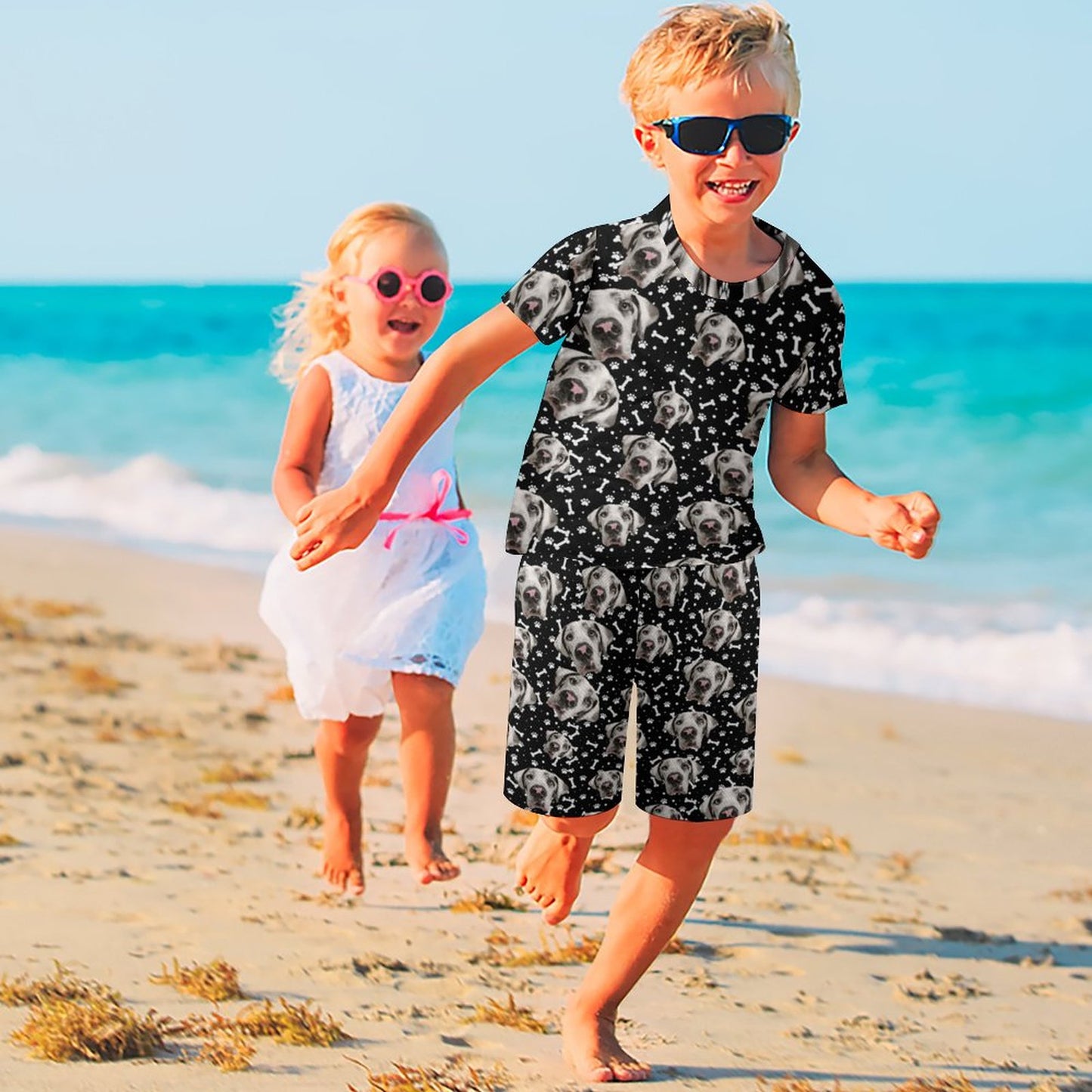 FACE w PAWS-n-BONES YOUTH T-shirt Shorts Set