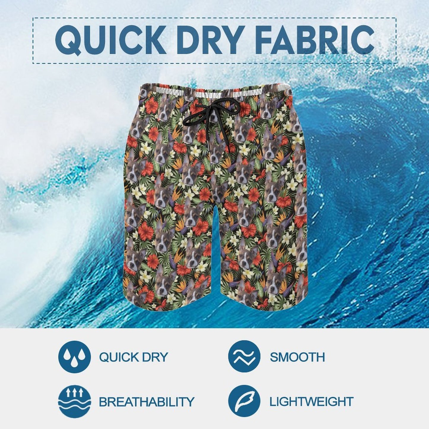 HAWAIIAN STYLE FACE - Men's Board Shorts