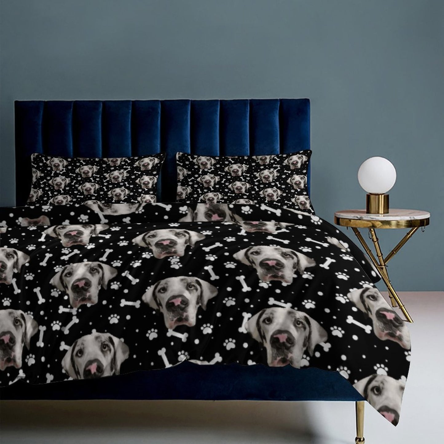 3-Piece Bedding Set-86"×70"/ 218×177cm (Dual-sidede Printing)