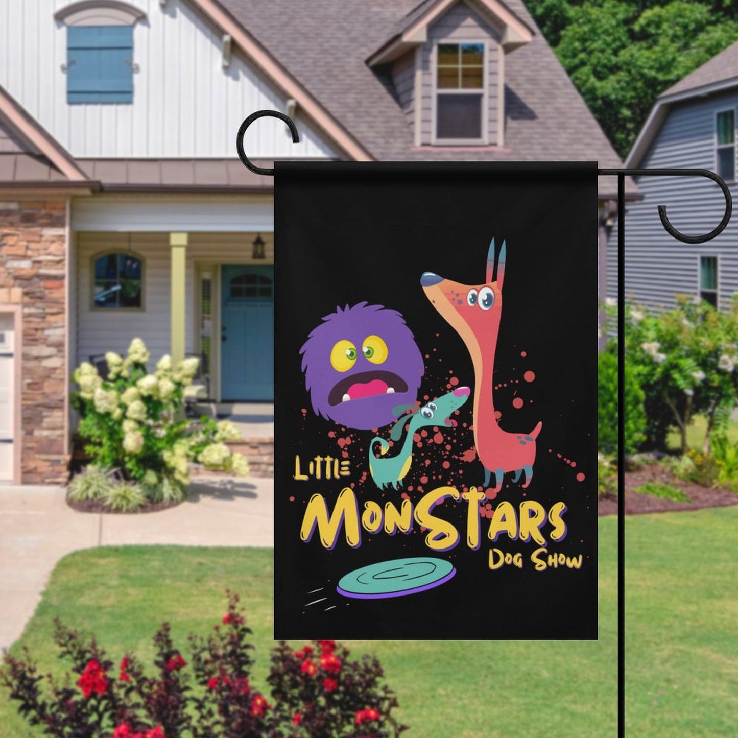 LITTLE MONSTERS Flag in garden (1 Pic on 2 Sides)-12"x18"