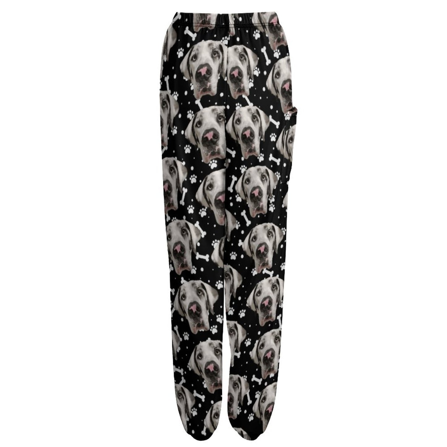 FACE w PAWS-n-BONES Casual Yoga Pants