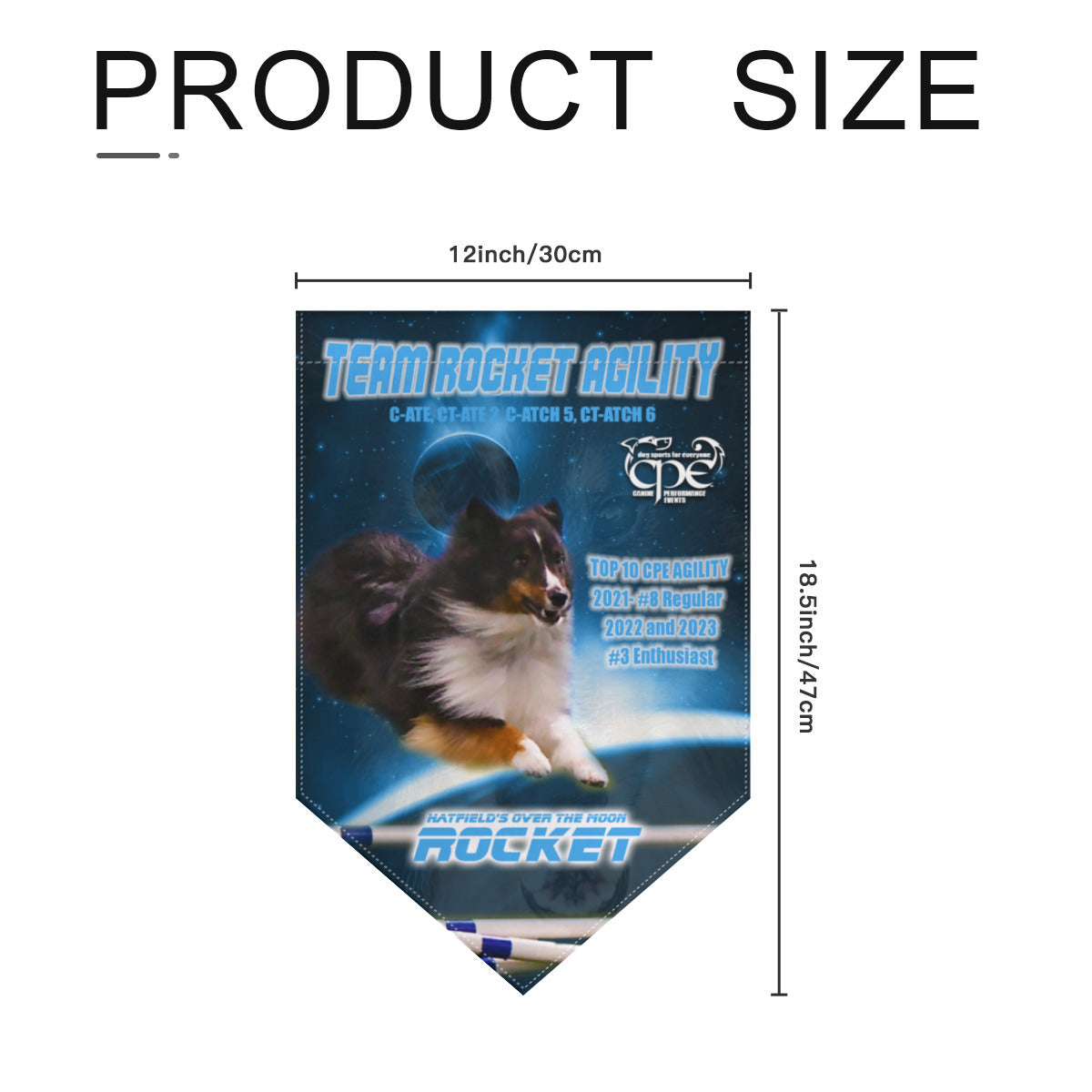 Triangle Garden Flag(12×18.5inch)|Polyester - ROCKET