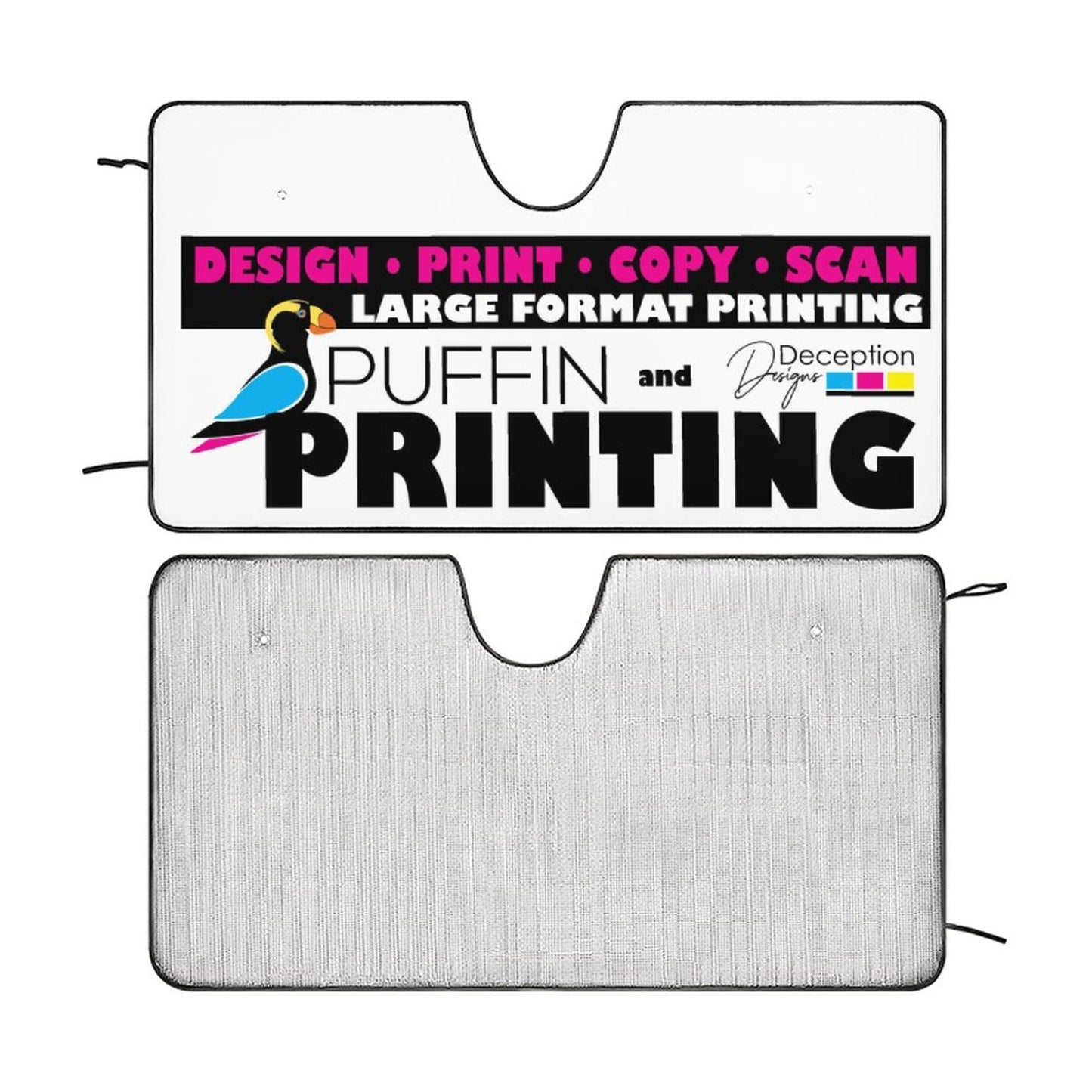 puffin printing Car Cool with Sun Shades
