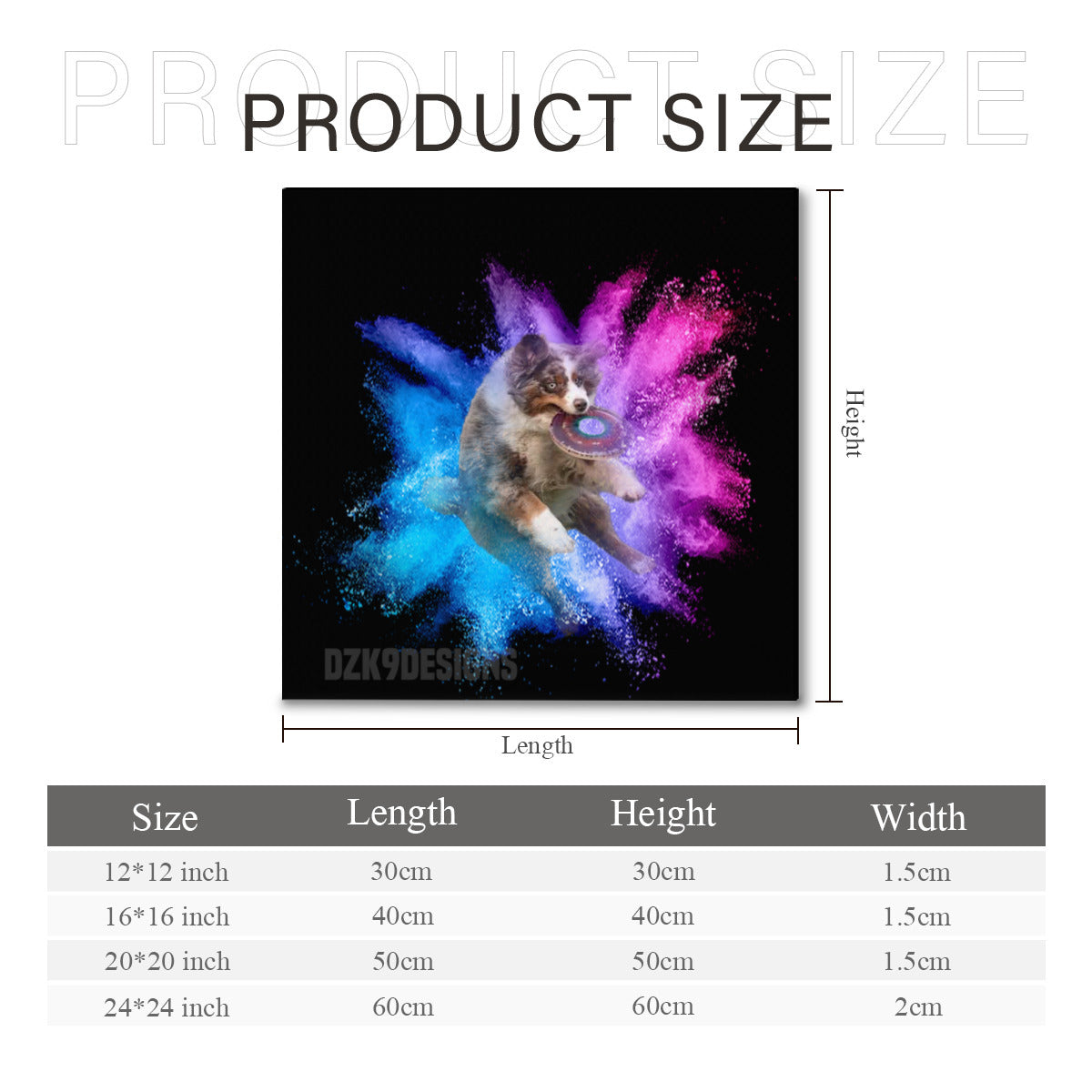 Square Canvas Frameless Painting