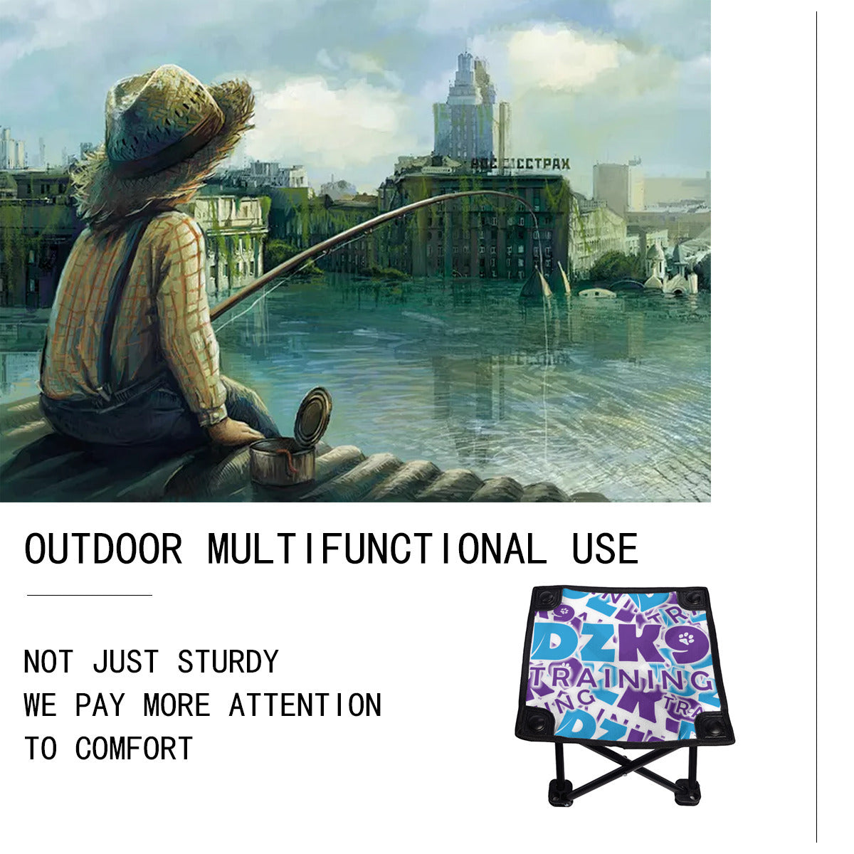 DZK9-Folding Fishing Stool|Oxford Fabric