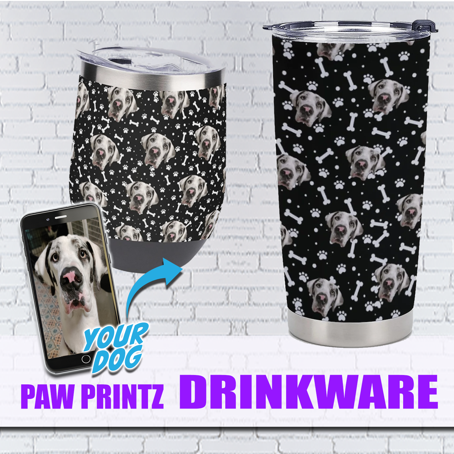 PAW PRINTZ DRINKWARE