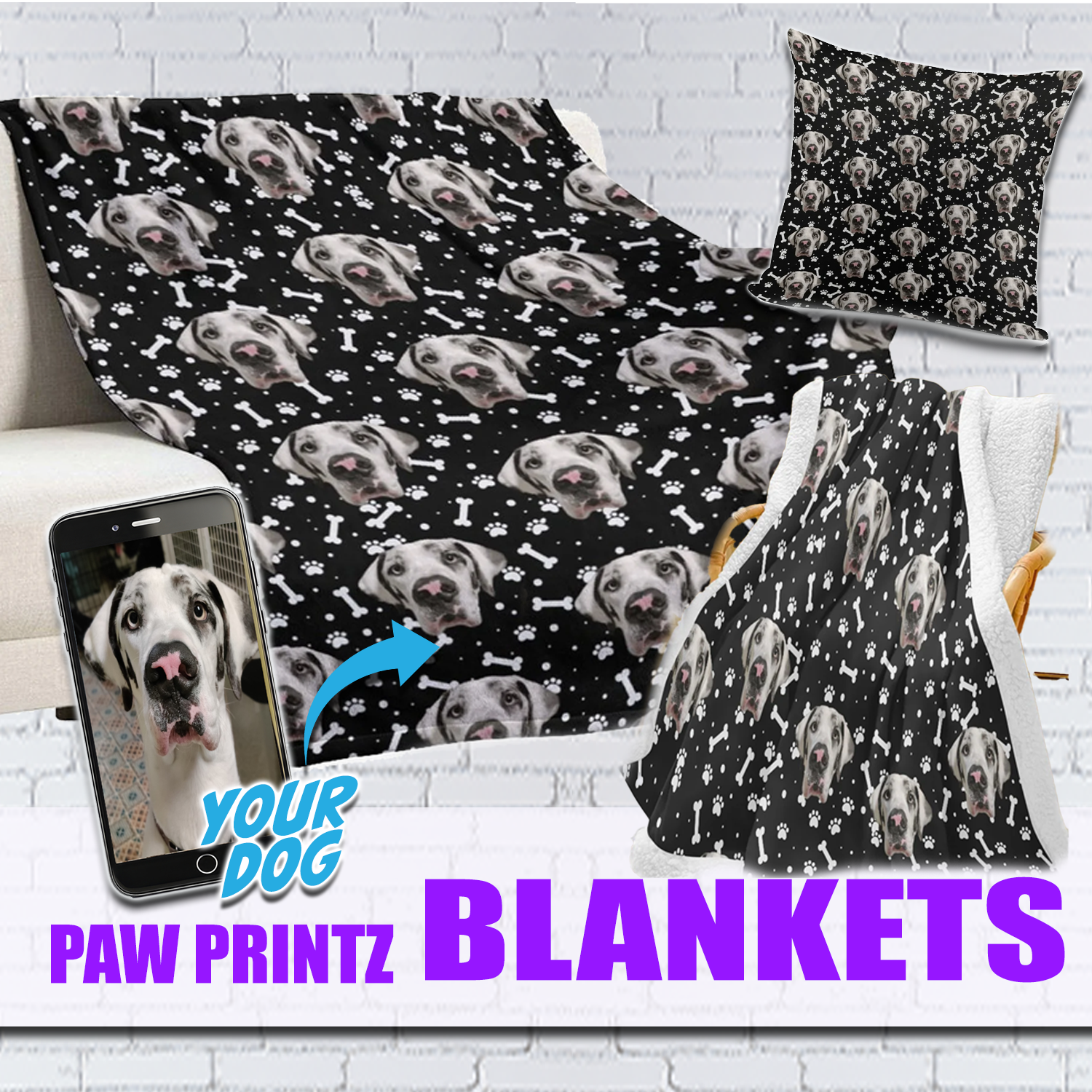 PAW PRINTZ BLANKETS