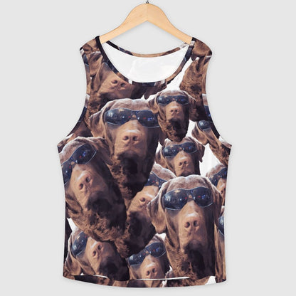 FOXY LADY _ LAB _ COLLAGE FACE DESIGN -Women's Tank Top