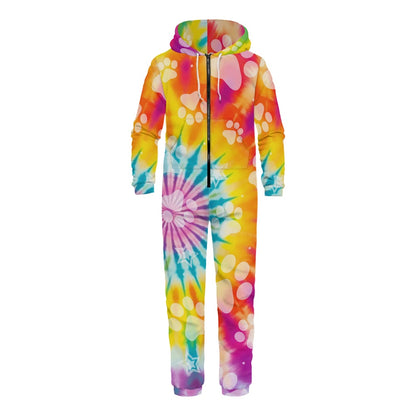 Women's hooded long sleeve jumpsuit