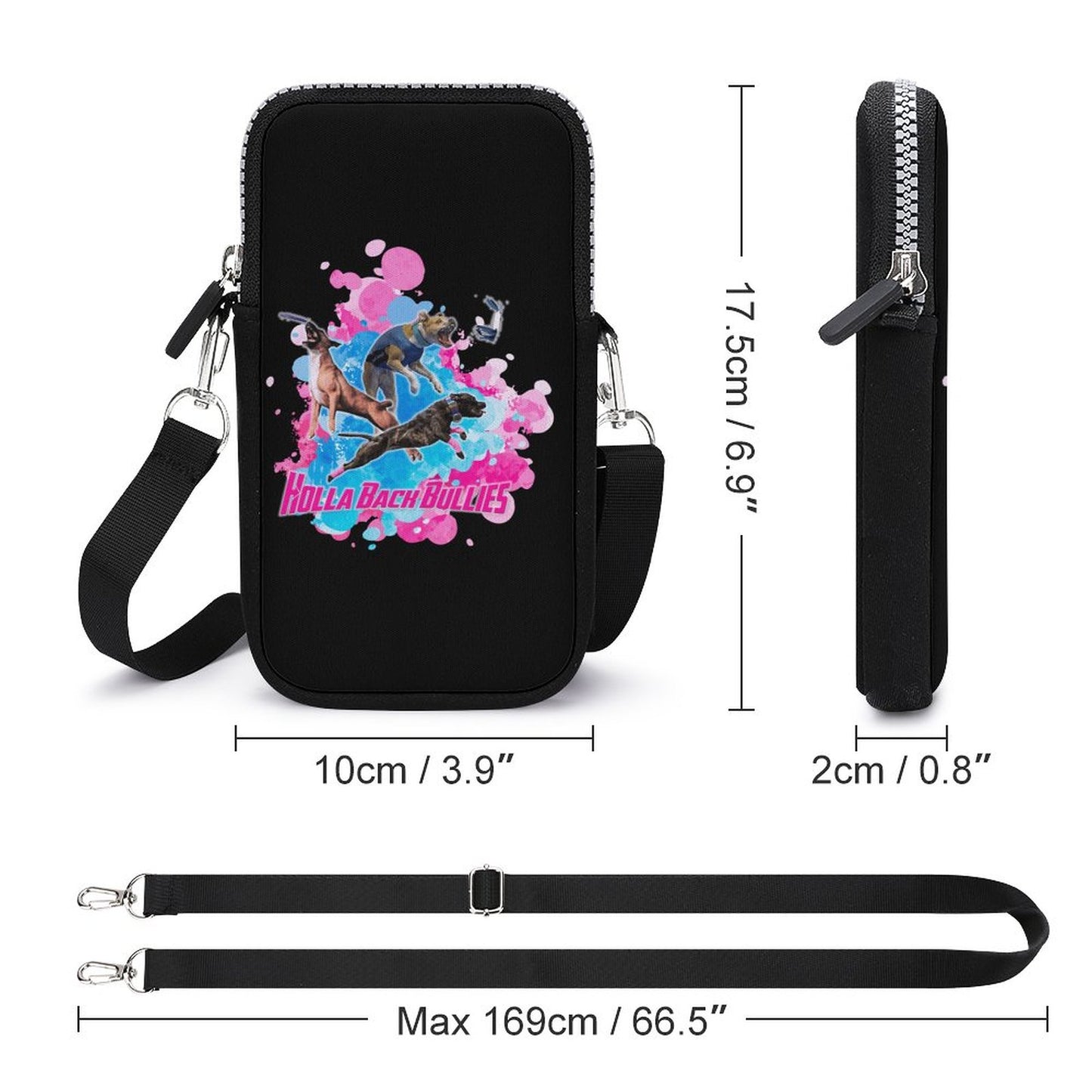 HOLLA BACK BULLIES Cell Phone Crossbody Pouch