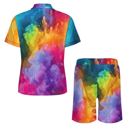 200gsm Short Sleeve Men's POLO Shirt Set A46TZ (All-Over Printing)