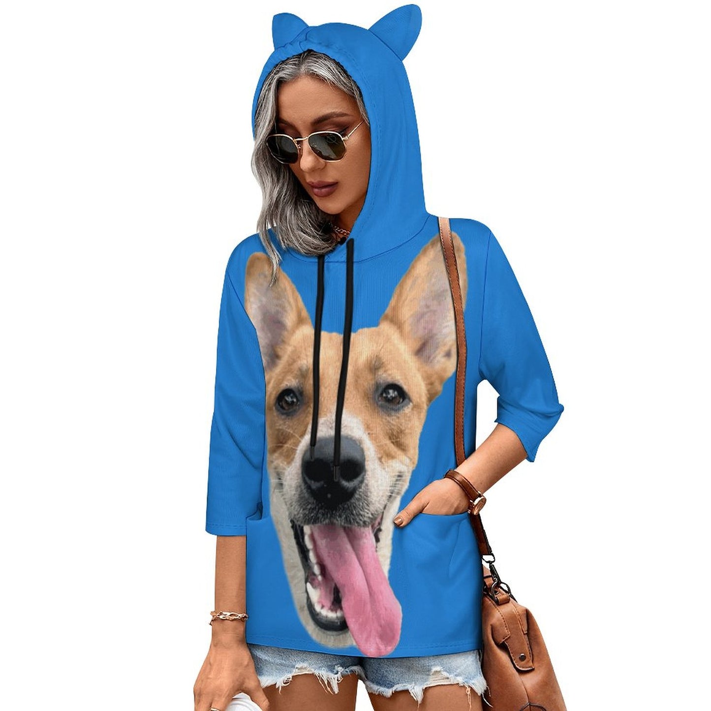 QUILL FACE - Hooded Pullover