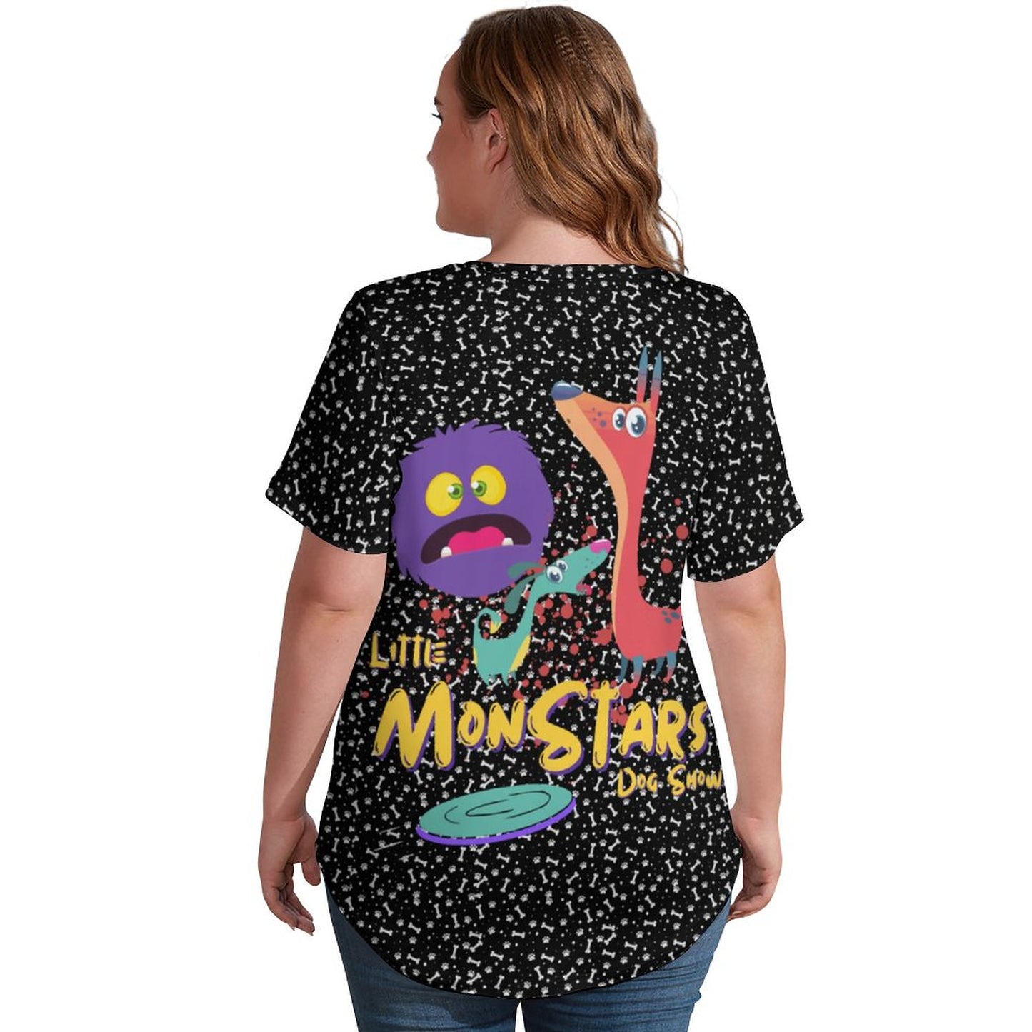 LITTLE MONSTERS  Short Sleeve T-Shirts NZ109-Multi-Image Printed Tees