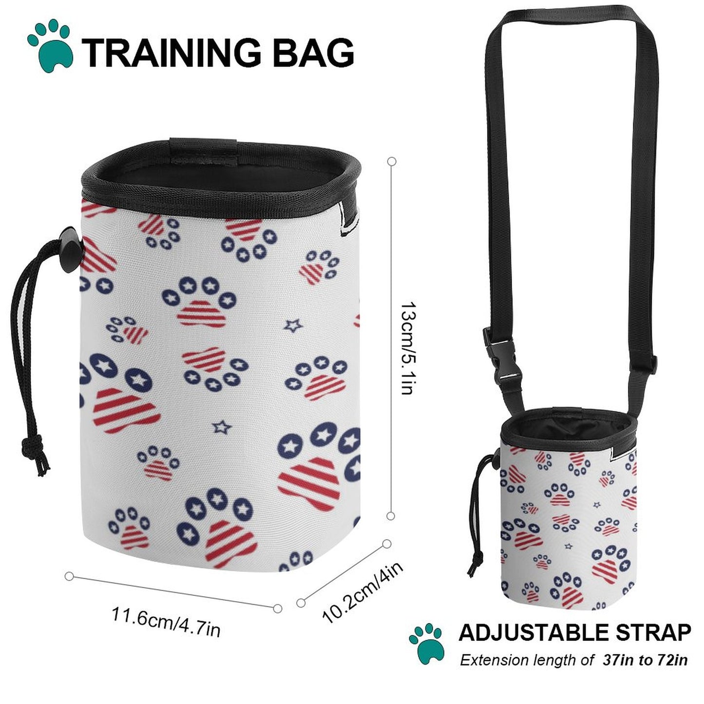 PATRIOTIC - PAWS-N-STARS Dog Treat Training Bag