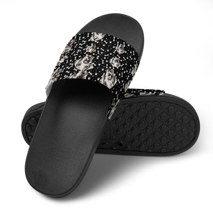 FACE w PAWS-n-BONES SLIP ON SANDLES