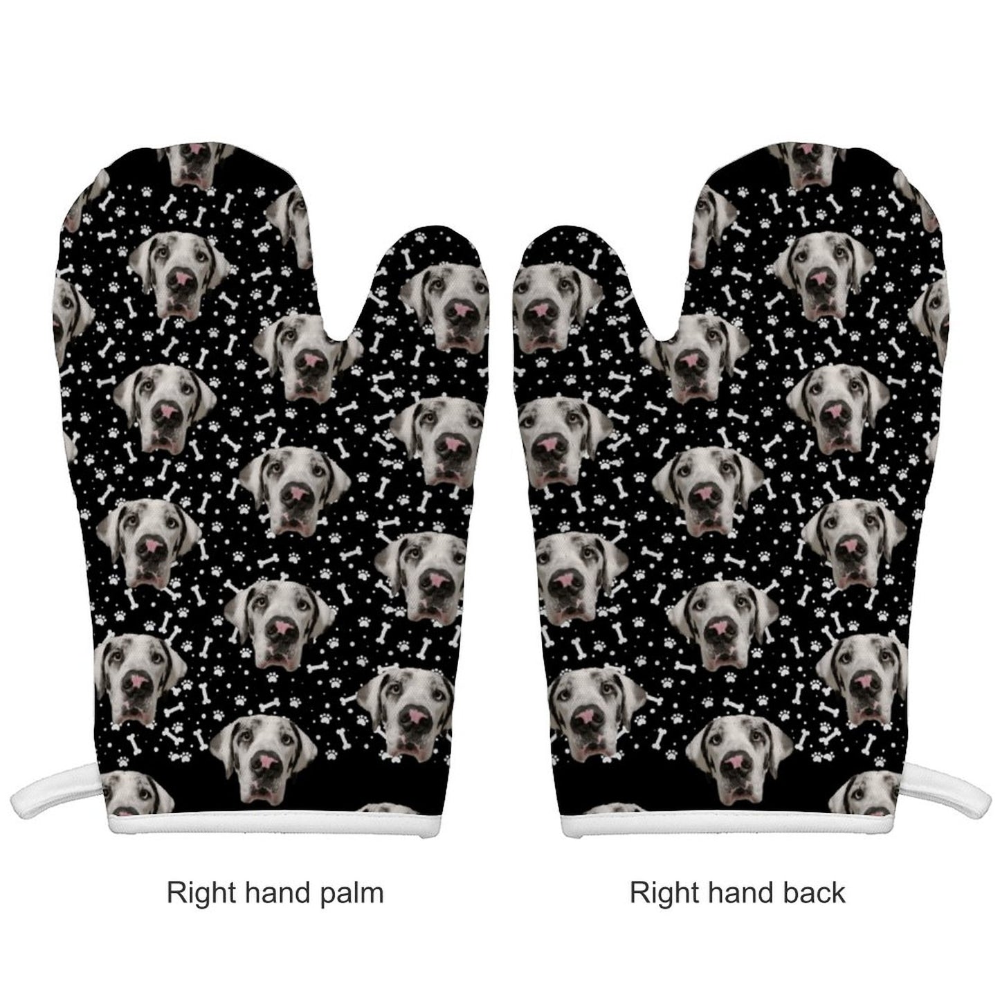 FACE w PAWS-n-BONES Oven Mitt Set of 2