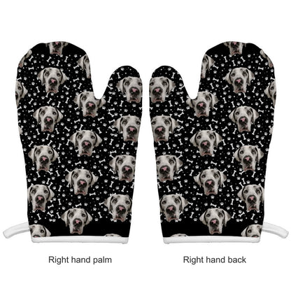 FACE w PAWS-n-BONES Oven Mitt Set of 2