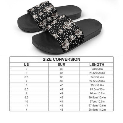 FACE w PAWS-n-BONES SLIP ON SANDLES