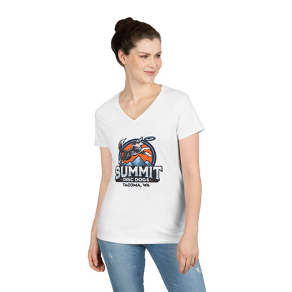 *SUMMIT DISC DOGS Ladies' V-Neck T-Shirt